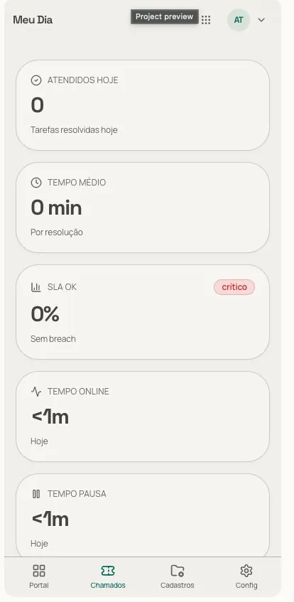 Painel Meu Dia do Jubs no celular